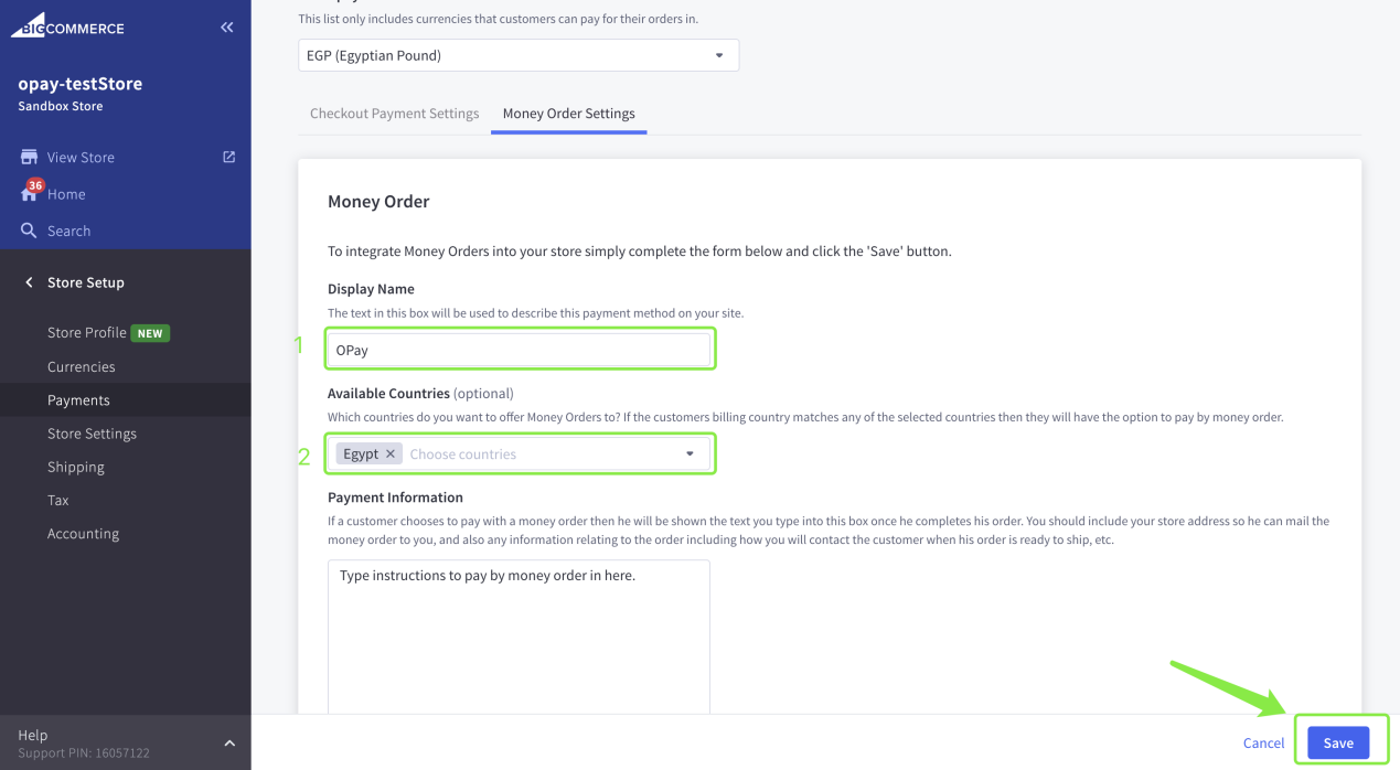 BigCommerce dashboard