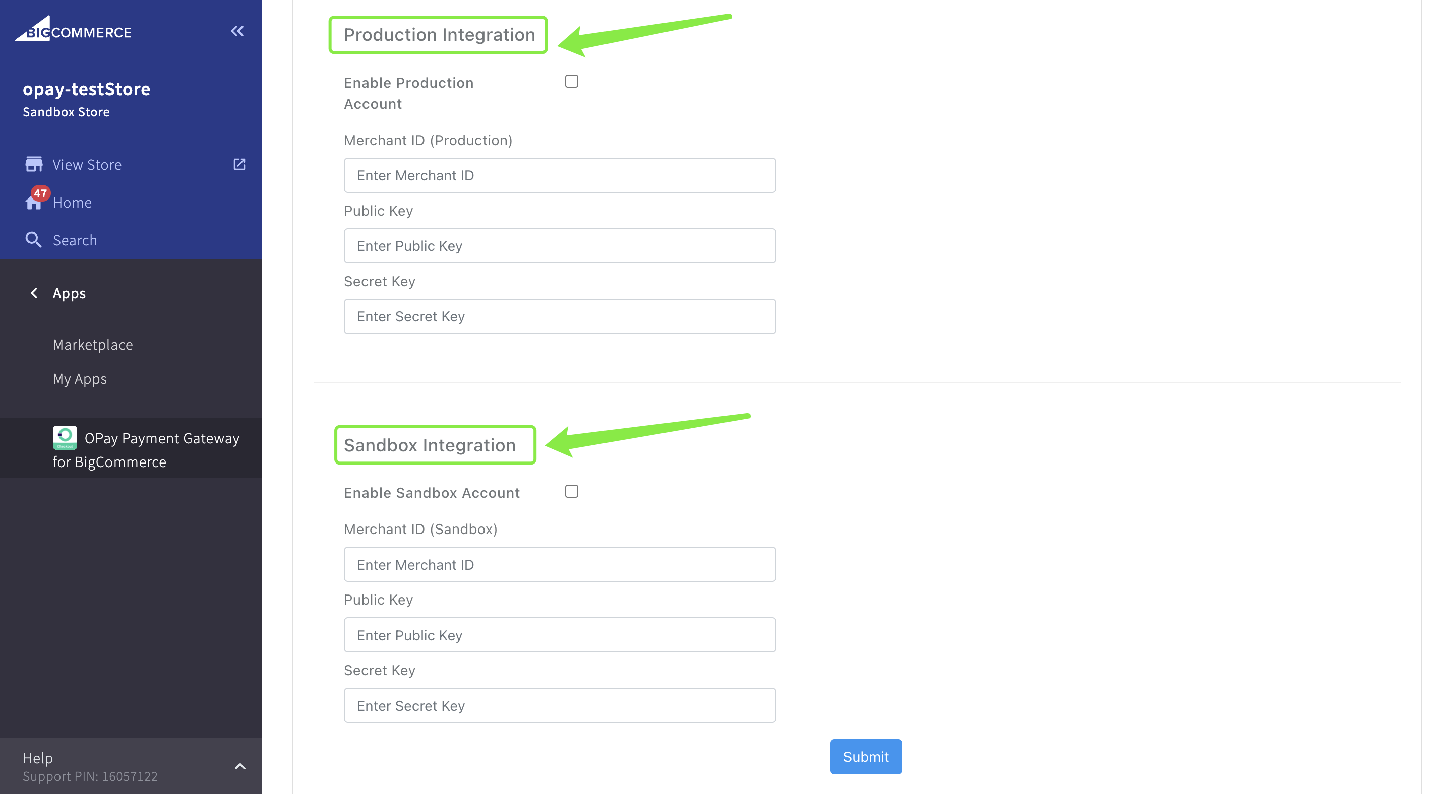 BigCommerce dashboard